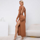 Fashion Round-neck Long Sleeve Dress